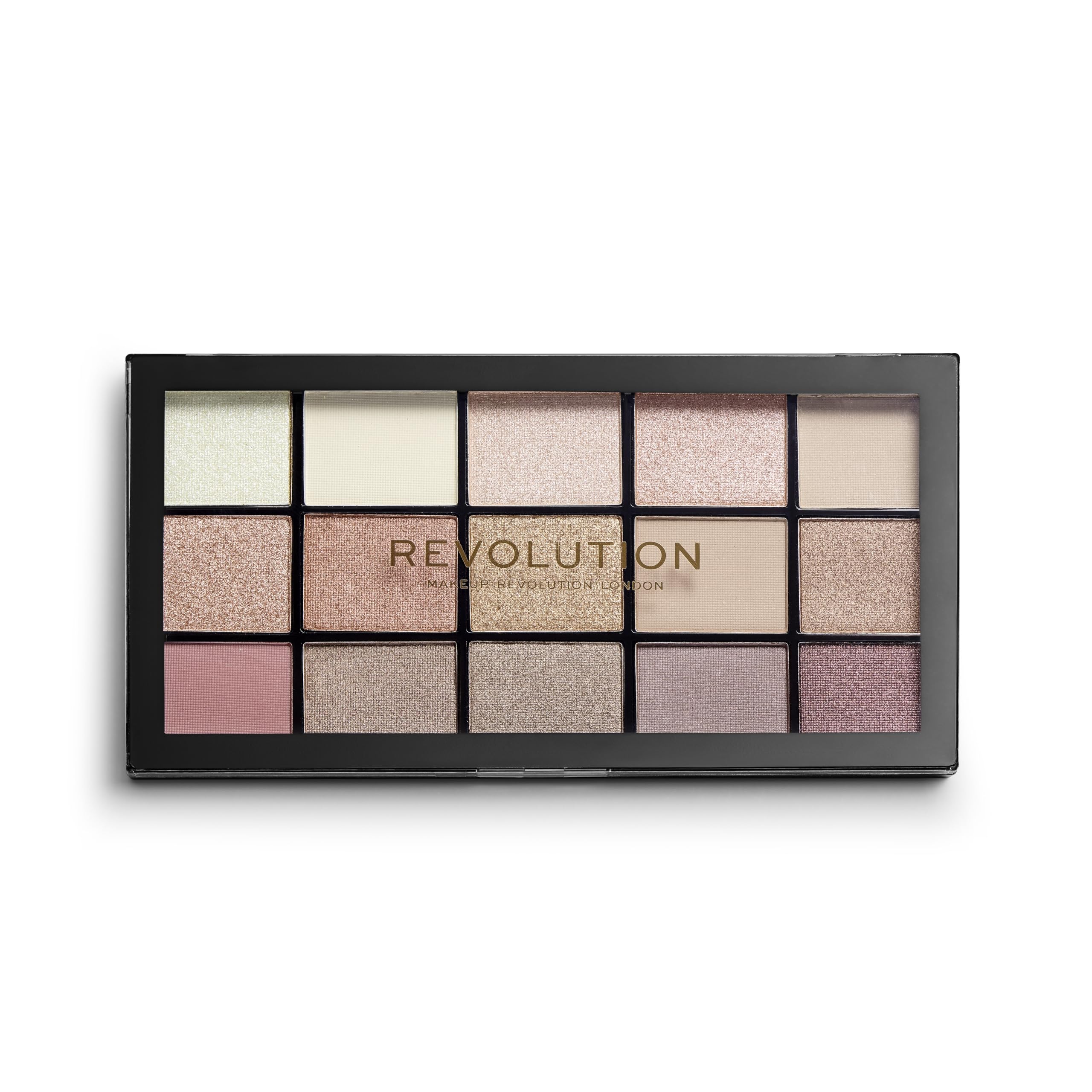 Revolution Beauty London Reloaded Eyeshadow Palette, Highly Pigmented, 15 Shades, Matte and Shimmer Finishes, Iconic 3.0, 16.5g