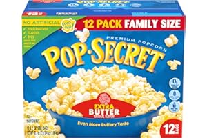 Pop Secret Popcorn, Extra Butter, 3.2 Oz Bags, 12 Ct
