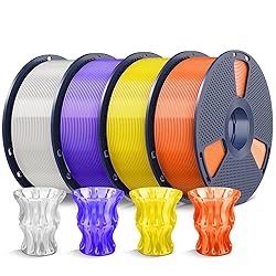 SUNLU 4kg PLA 3D Printer Filament Bundle, Neatly