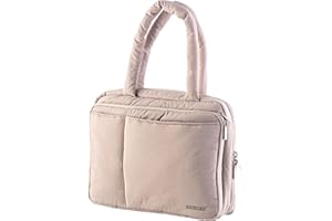 DiverseBee Large Bible Cover with Handles, Carrying Case for Women, Tote Bag, Book Cover, Bible Accessories, Christian Gift (Beige)