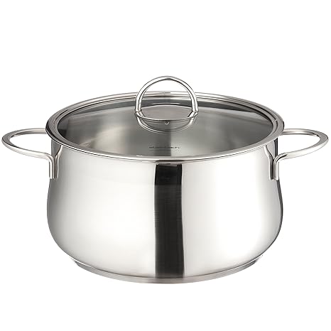 Original Steinbach Bratentopf Altago | Edelstahl | inkl. Deckel | Induktionsgeeignet | Kapselboden | Spülmaschinen- und Backo