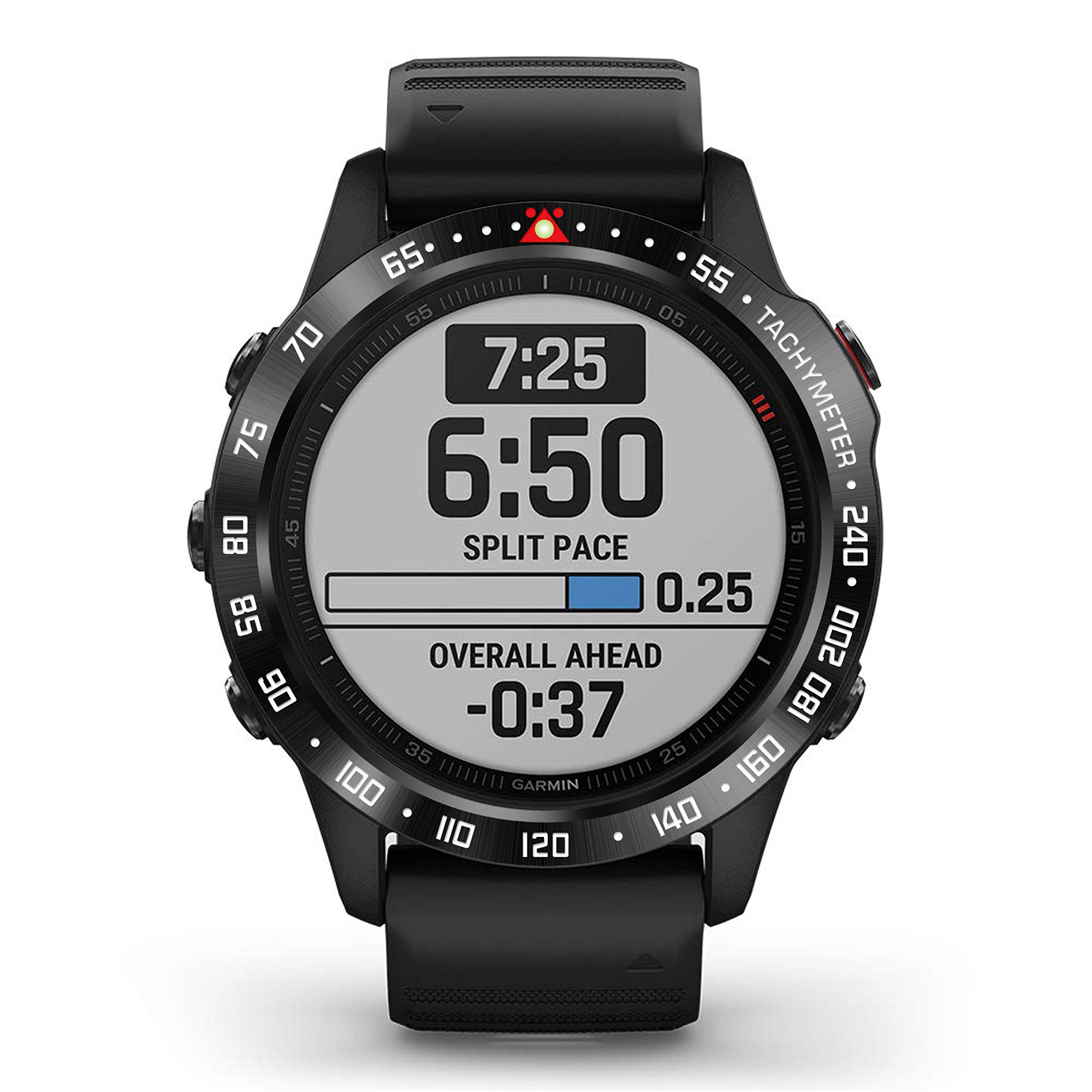 BaiHui Stainless Steel Bezel Ring Compatiable with Garmin Fenix 6/6 Pro Watch, Bezel Ring Adhesive Cover Anti Scratch & Collision Protector for Garmin Watch Accessory (Black - Not For 6X/6X Pro)