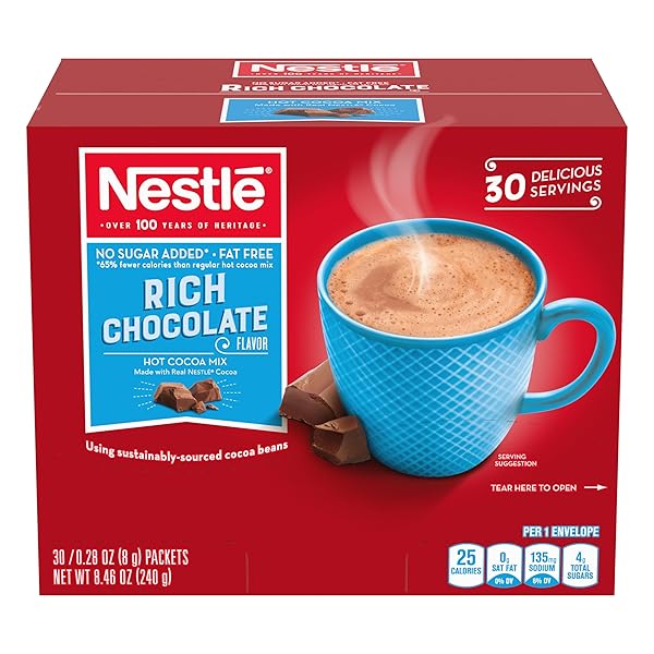 NESTLE HOT CHOCOLATE PACKETS, HOT COCOA MIX, NO...