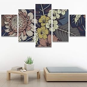 SIGNWIN 5 Panel Canvas Wall Art Modern Art...