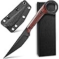 Ccanku C1140 Fixed Blade Knife,D2 Blade Dalbergia Handle EDC Tool Utility Knife for Outdoor, Survival, Hiking, Camping(Dalbergia)