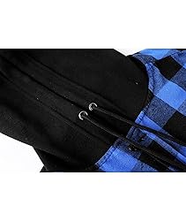 ZITY Men's Flannel Hoodie Shirts Casual Button Down