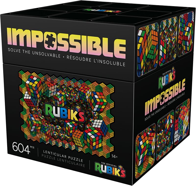 Rubik's Cube, Puzzle Rubik's Impossible, Puzzle lenticolare da 604 pezzi, a partire dai 14 anni