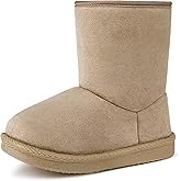 FANTURE Toddler Snow Boots for Girls Boys Winter Warm Fur Lined Kids Non Slip Outdoor Shoes (Toddler/Little Kid)