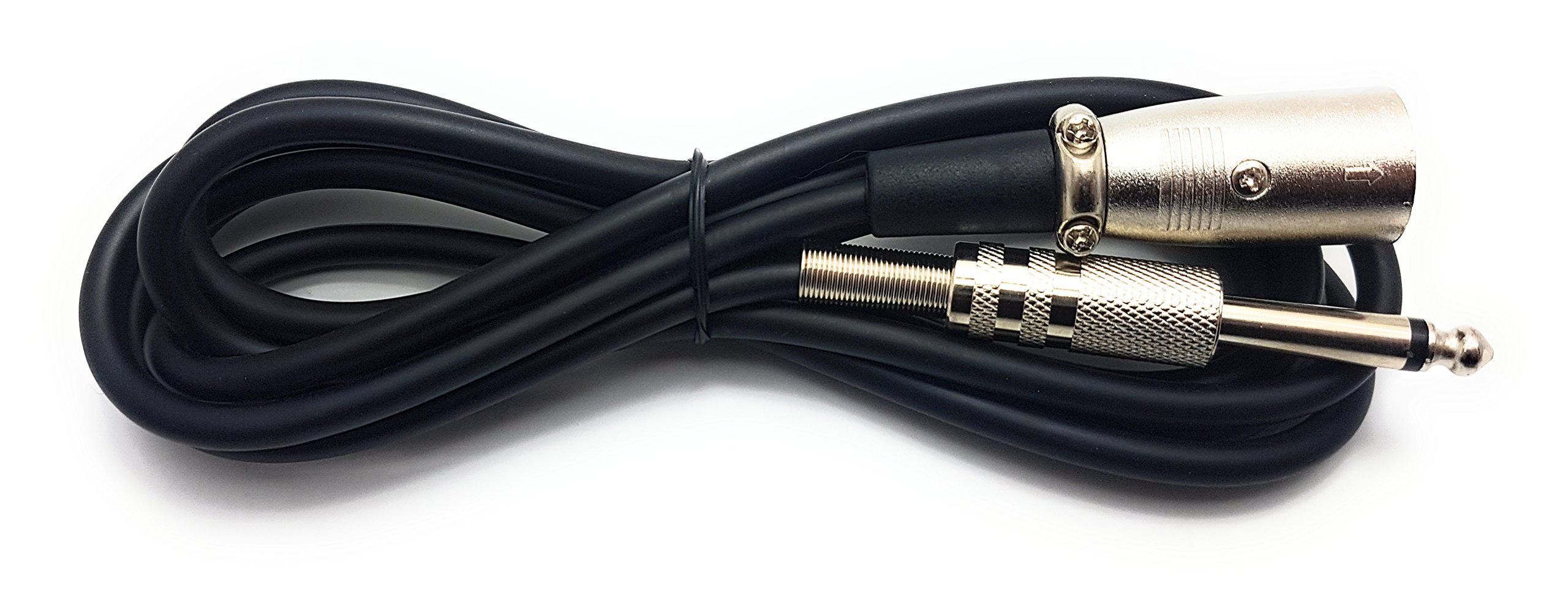 MainCore 2m Long 6.35mm ¼” Mono Jack Plug to XLR Male Instrument Cable (Available in 1m, 2m, 3m, 5m) (2m)