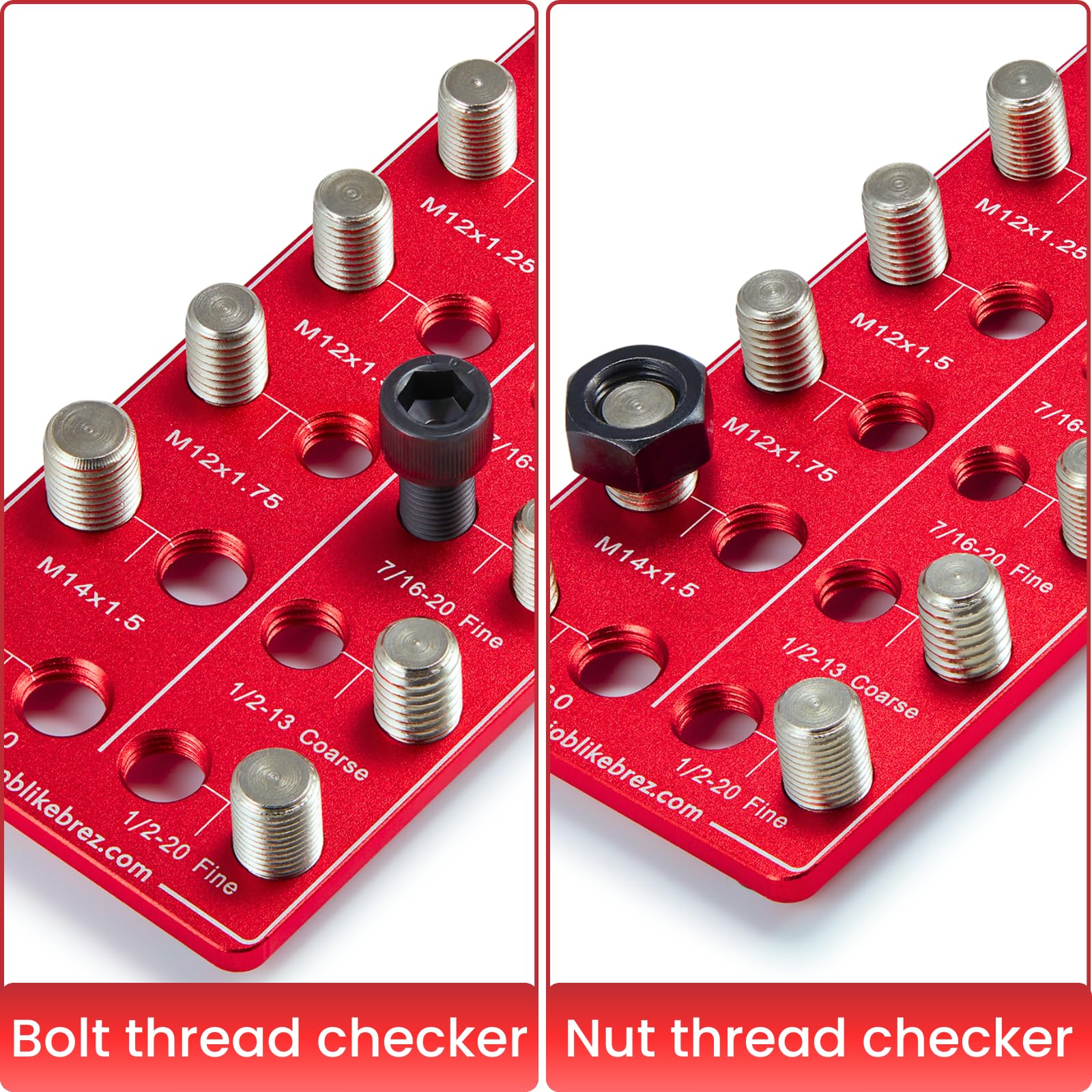Mua Thread Checker, 30 Nut and Bolt Thread Checker, Bolt Size and ...