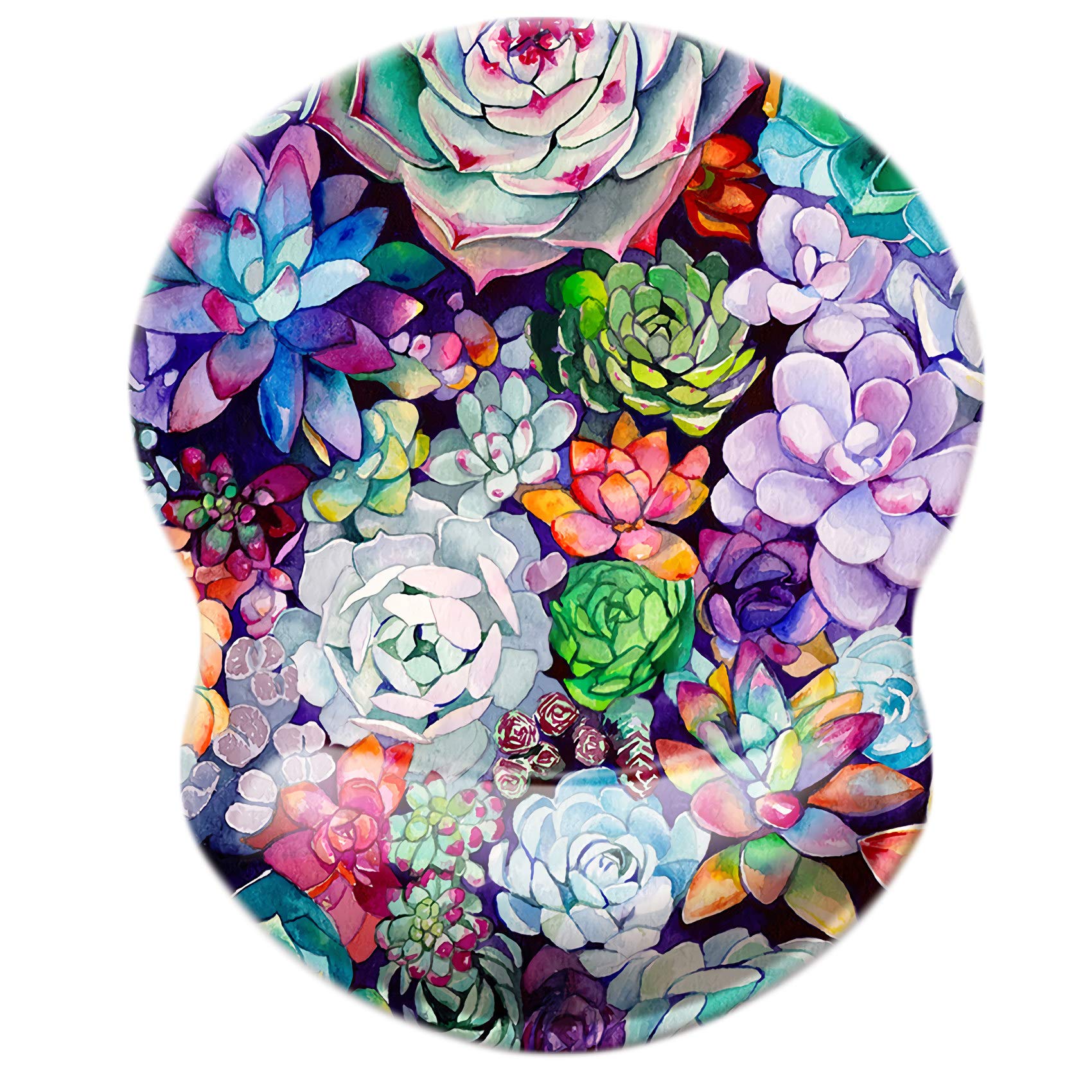Photo 1 of Mouse Pad with Wrist Support, Non Slip Mousepad Wrist Rest for Office, Computer, Laptop & Mac-Comfortable & Lightweight Ergonomic Support Mouse Mat(Succulents -Wrist)