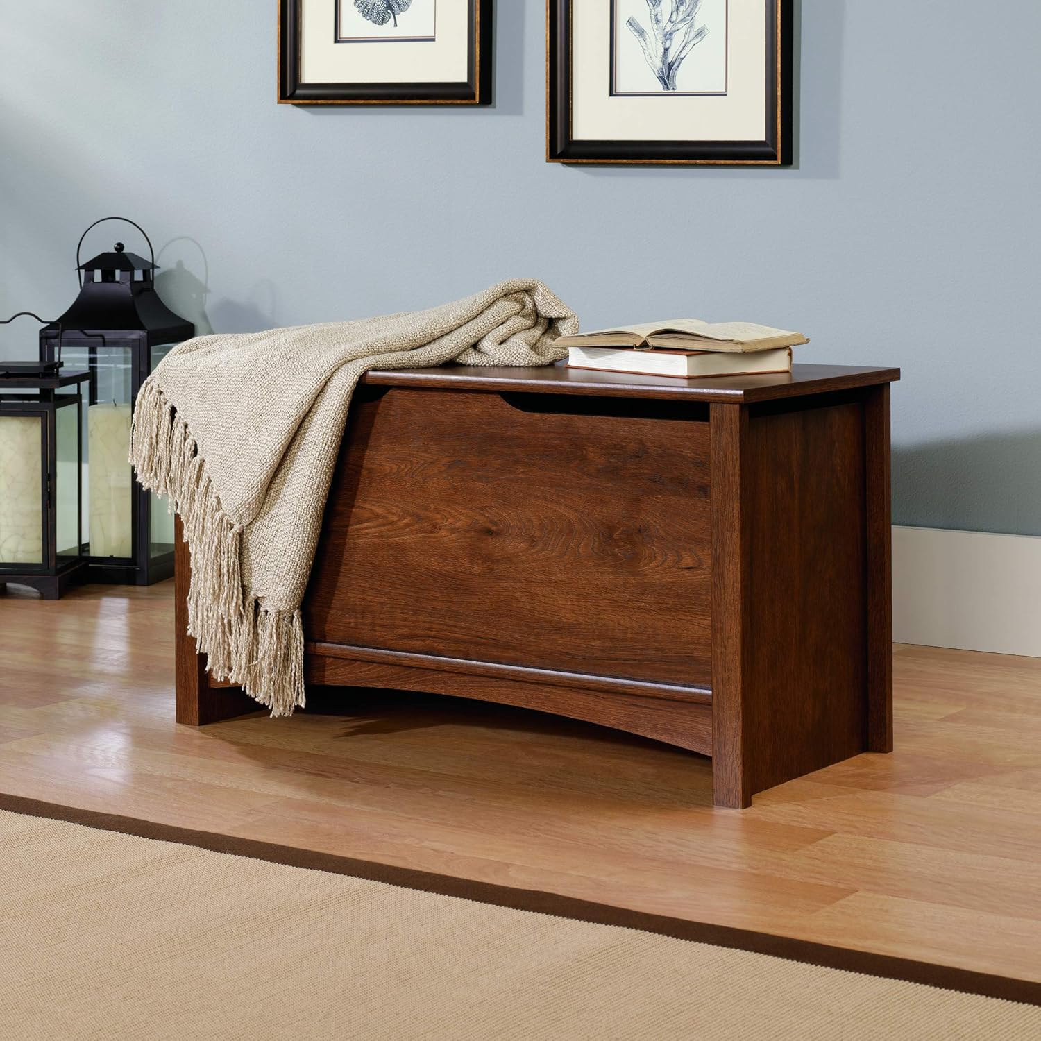 Sauder Shoal Creek Storage Chest, Oiled Oak finish: Furniture & Decor