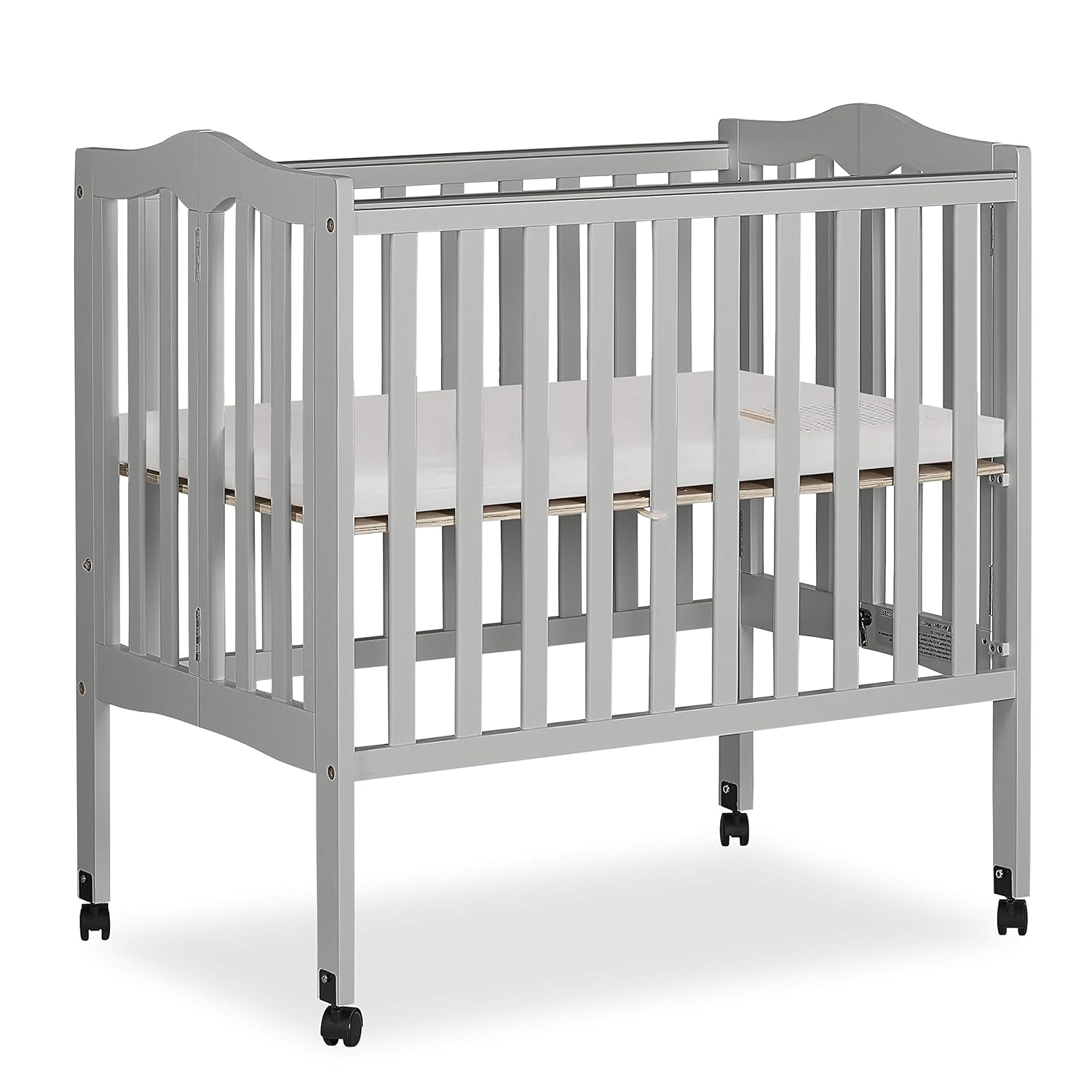 Pebble Grey Dream On Me 2 in 1 Lightweight Folding Portable Crib Cribs