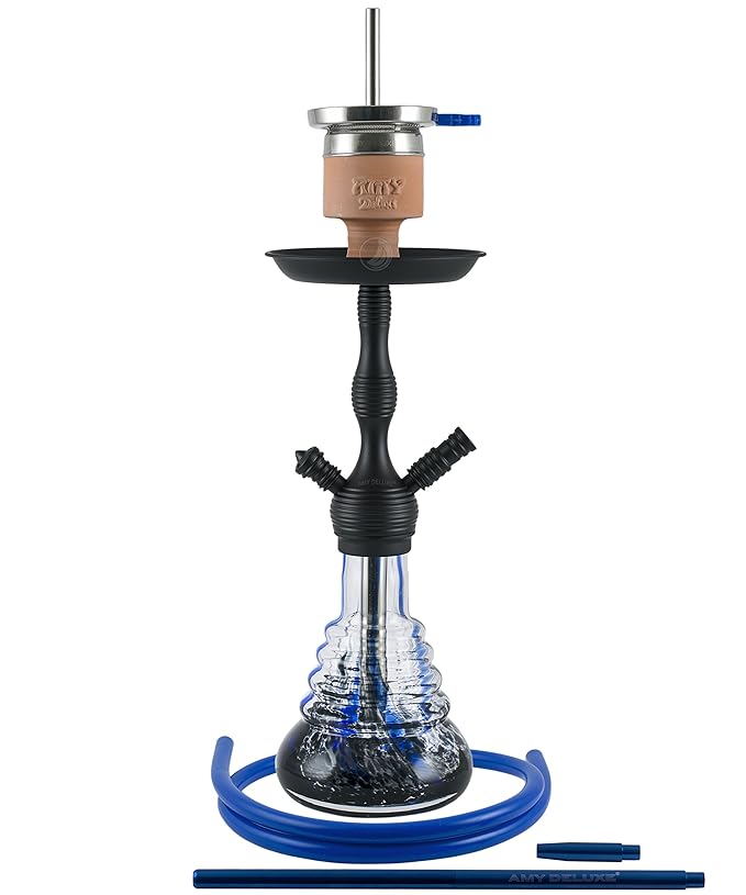 Amy Deluxe Shisha Wasserpfeife Amy470 PSMBK- Blau AMY Deluxe Stillness