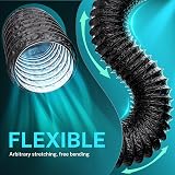 HG Power 100mm Ducting 5m Aluminum PVC Flexible Ventilation Duct with Clamps view 4