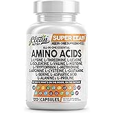 Clean Nutraceuticals Amino Acids Supplement L-Lysine, L-Threonine, L-Leucine, Isoleucine, Valine, L-Histidine, L-Tryptophan, L-Methionine, L-Arginine, L-Cysteine, L-Glutamine, L-Serine, Aspartic Acid