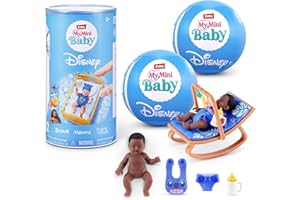 My Mini Baby Disney 2 Pack by ZURU – Collectible Disney Baby Doll Mystery Capsule with Accessories, Realistic Miniature Toy f