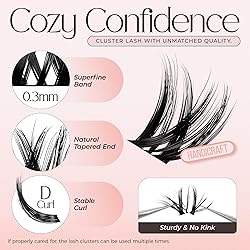 LASHVIEW Cluster Lashes 168pcs D Curl DIY Cluster