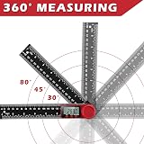 mwellewm Digital Angle Finder Ruler 200mm LCD Protractor Inclinometer view 2