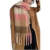 Wander Agio Winter Women Warm Scarf Long Shawl Large Scarves Cold Weather Thick Blanket Scarfs Colorful Plaid