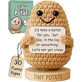 Funny Friendship Gift - Tiny Potato with 30 Sassy Messages for Women Friends Bestie BFF Bestfriend Coworkers - Best Friend Birthday Gifts for Women Men Her Him Sister Classmate - Positive Crochet