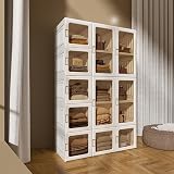 Dripex Portable Wardrobe Closet Storage Organizer with Transparent Doors view 6