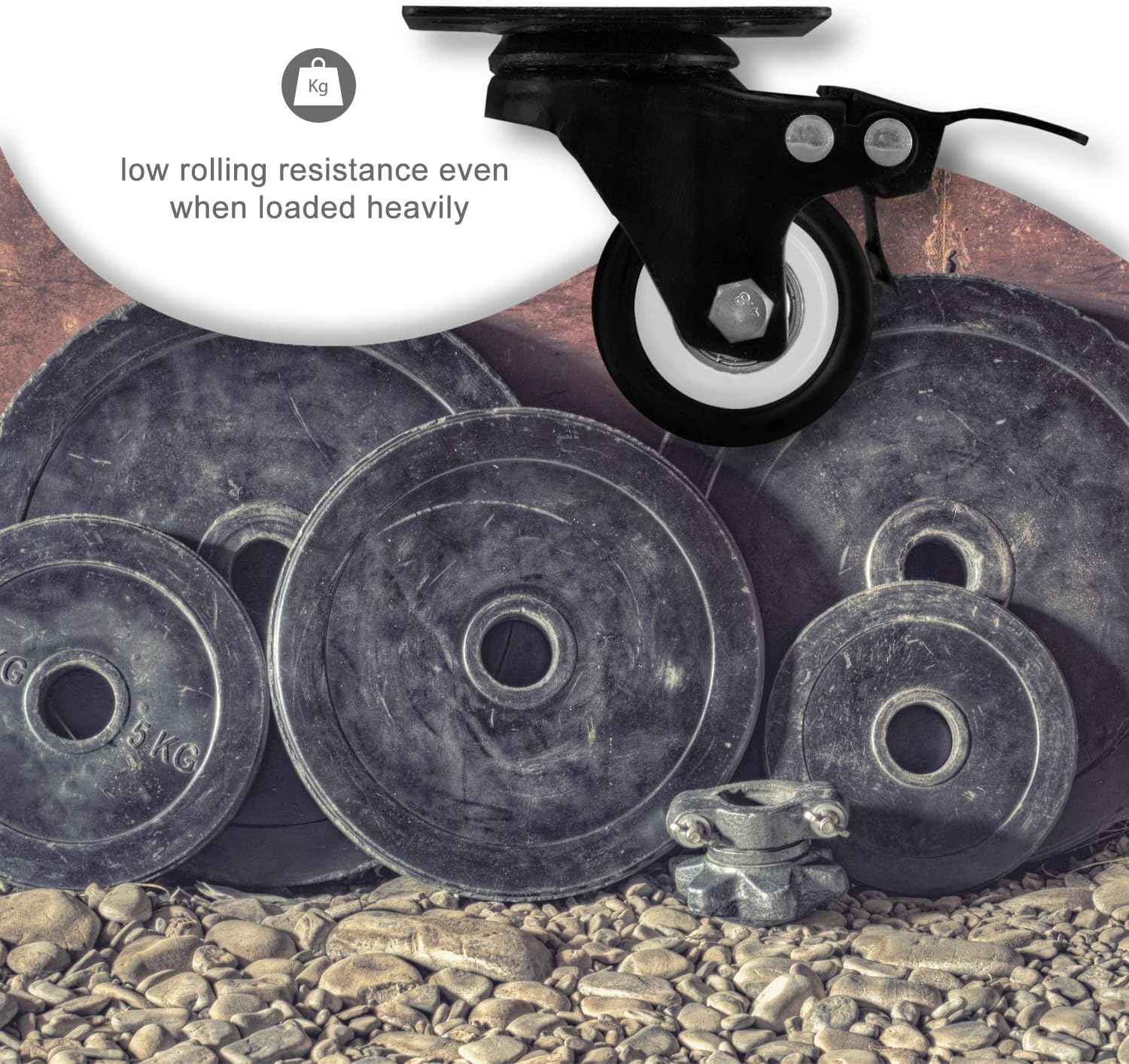 Nirox 4x Ruedas para muebles 50mm - Ruedas giratorias para cargas ...