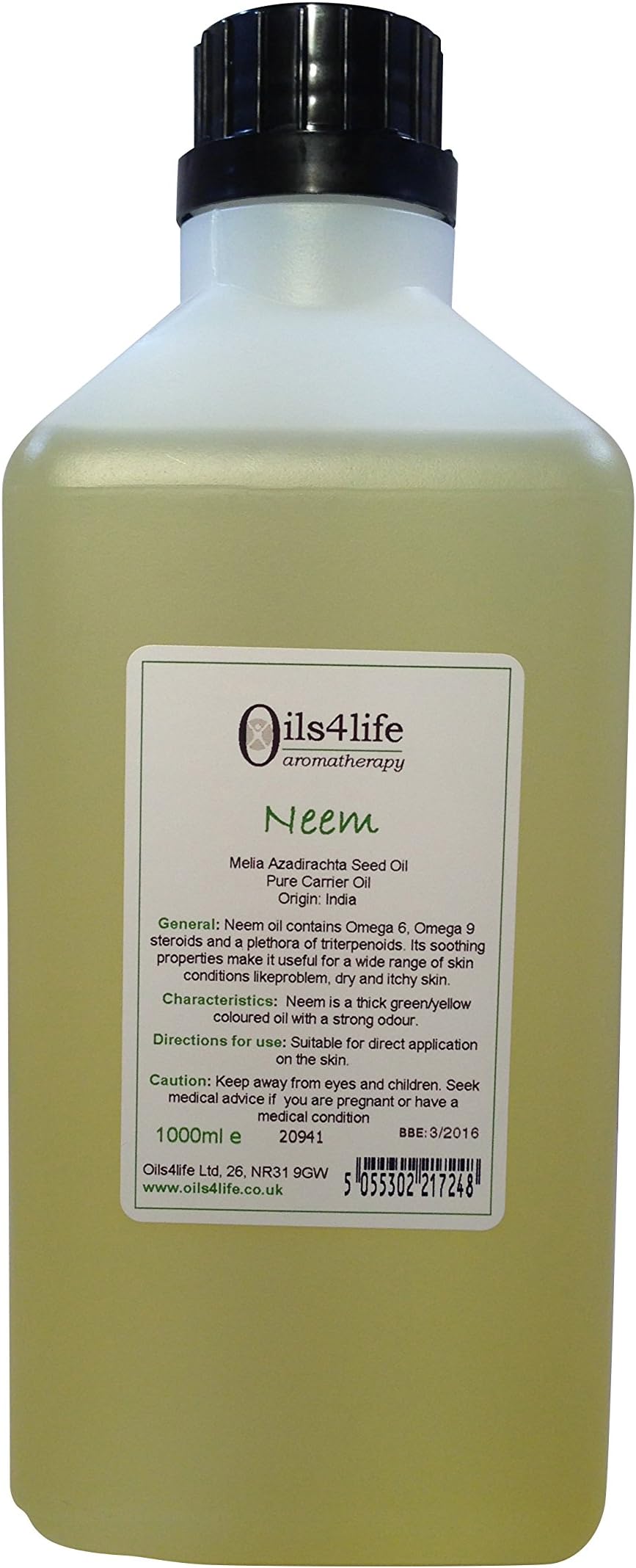 1000ml Neem carrier oil - Melia Azadirachta
