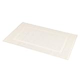 Amazon Basics Banded Bathroom Bath Rug Mat - 20 x 31 Inch, Cream
