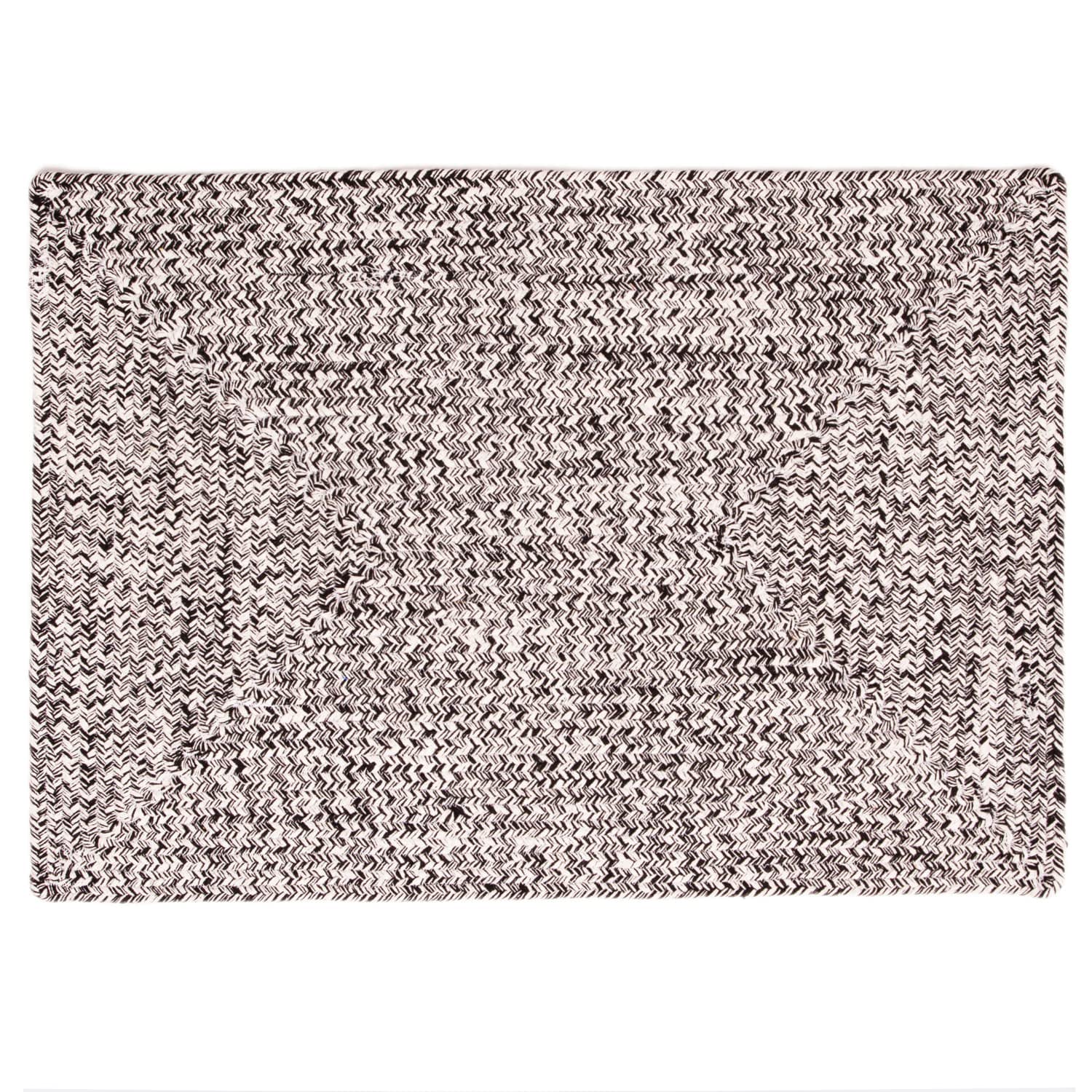 Photo 1 of Super Area Rugs Farmhouse Braided Rug Cotton Kitchen Reversible Carpet, Black & White, 2' X 3' Rectangle