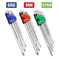 Powerbuilt 9 Piece Metric Stubby Long Arm Ball End
