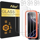 Ailun Screen Protector + Camera Lens Protector for iPhone 16 Pro Max | 3+3 Pack, 6.9 inch, Tempered Glass, Installation Frame, Case Friendly