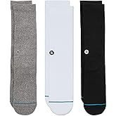 Stance Icon Classic Casual Crew Socks 3-Pack, Cotton Blend and Cushioning Arch Support