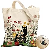 Miss Adola Aesthetic Tote Bag for Women- with Magnetic Buckle and Zipper Inner Pocket Cloth Cotton Canvas Tote Bags