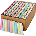 READY 2 LEARN Jumbo Sidewalk Chalk - Set of 126 in 9 Colors - Washable, Non-Toxic, Colored Chalk - Chalk Bulk