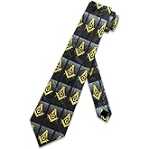 Steven Harris Masonic Ties Mens Freemason Necktie Mason Tie for Men Compass Neckties