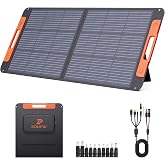 ZOUPW 100W Portable Solar Panel with Solar Angle Guide,23.5% Efficiency Foldable Solar Charger for Jackery 300/Ecoflow River/Anker Solix,IP67 Waterproof Offgrid Power for Camping RV Battery Backup