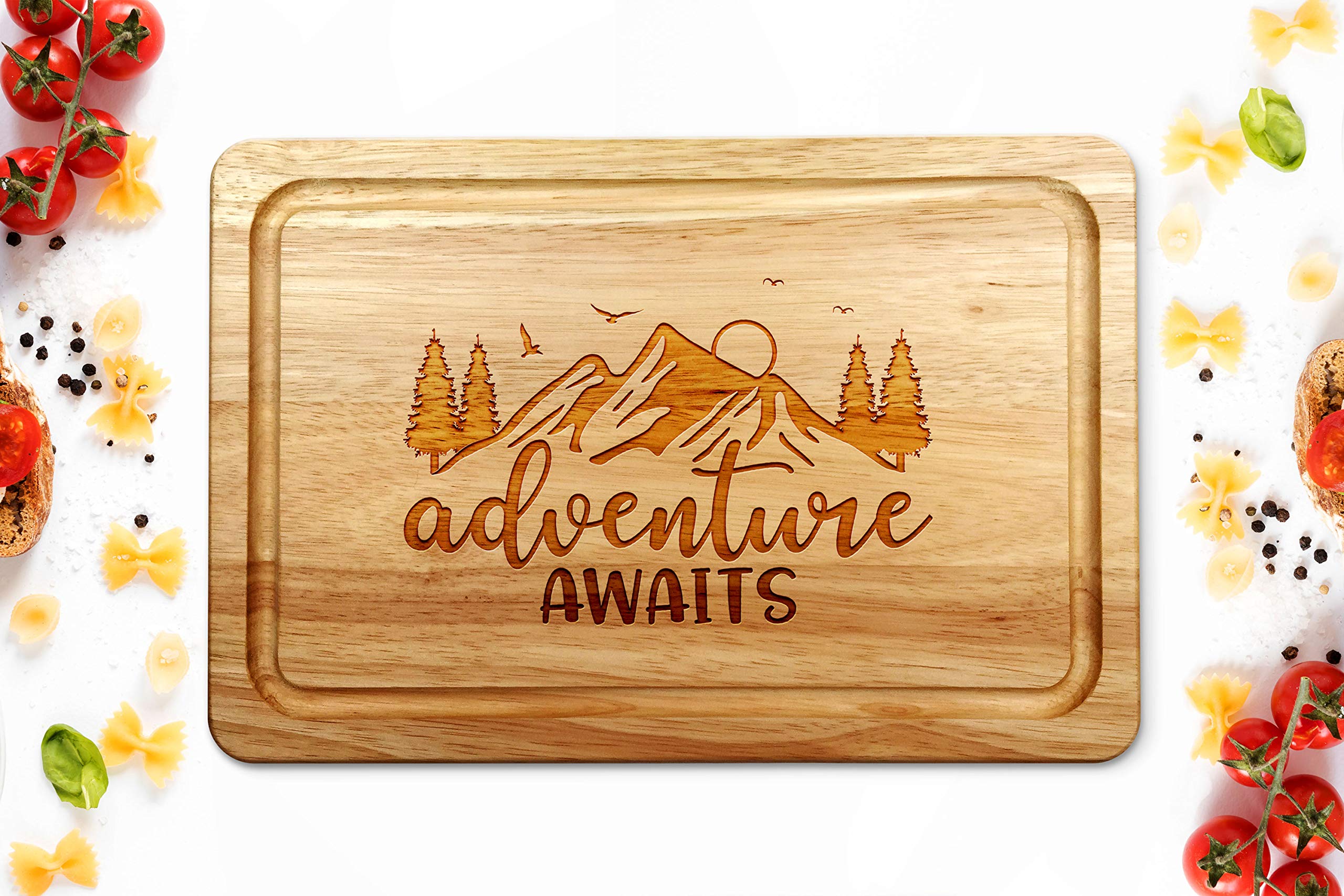 Adventure Awaits Wooden Chopping Board 30 x 20 cm