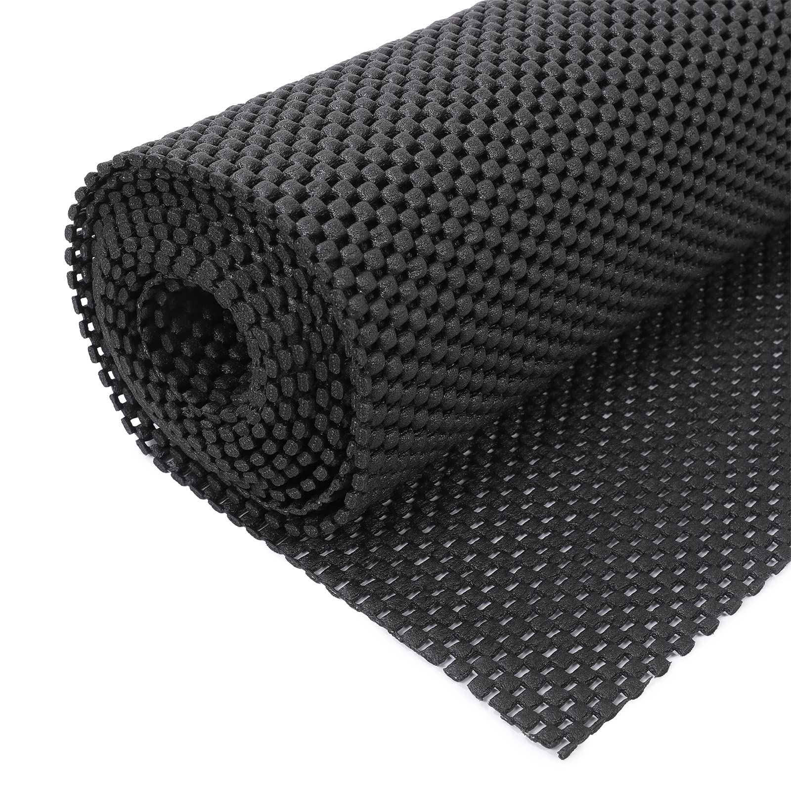 Multipurpose Non Slip Mat, 50x200 cm Anti Slip Rug Underlay Non Slip Matting Roll Anti Slip Rug Gripper Roll Pad Cuttable Carpet Underlay Drawer Liners Mat for Home Office Cars(Black)