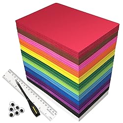 104 Pack Foam Sheets Craft 5.5x8.5 inch Eva Color