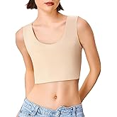LEINIDINA Chest Binder for Transgender FTM Elastic Band Crew Neck Pullover Binder Bra Tank Top