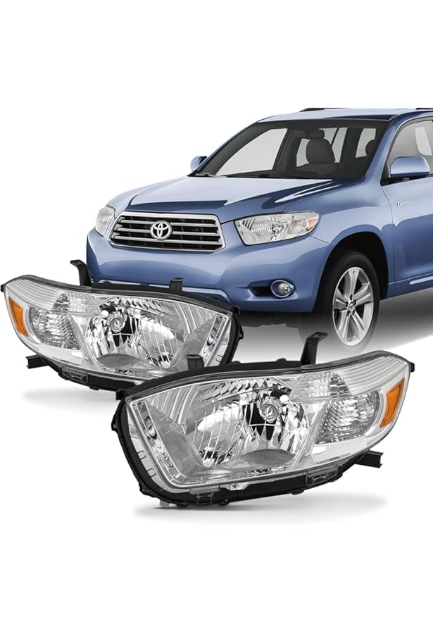TYCヘッドライトアセンブリフォグライトアセンブリ左右4Xについては、トヨタハイランダー TYC Headlight Assembly Fog
