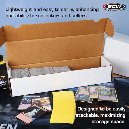 BCW 930 Count Trading Card Storage Box - 10ct, Holds Sports & Gaming Cards, 200lb Test Cardboard, Assembly Required
