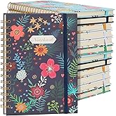 Coopay 12 Pack A5 Spiral Notebook Journal for Women, College Ruled Composition Notebooks Hardcover Spiral Journal, Cute Blooming Floral, Office School Business Supplies, 8.3" x 5.5", 160 Page