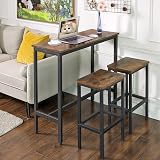 VASAGLE Bar Table Narrow Rectangular 100x40x90 cm Industrial Rustic view 6