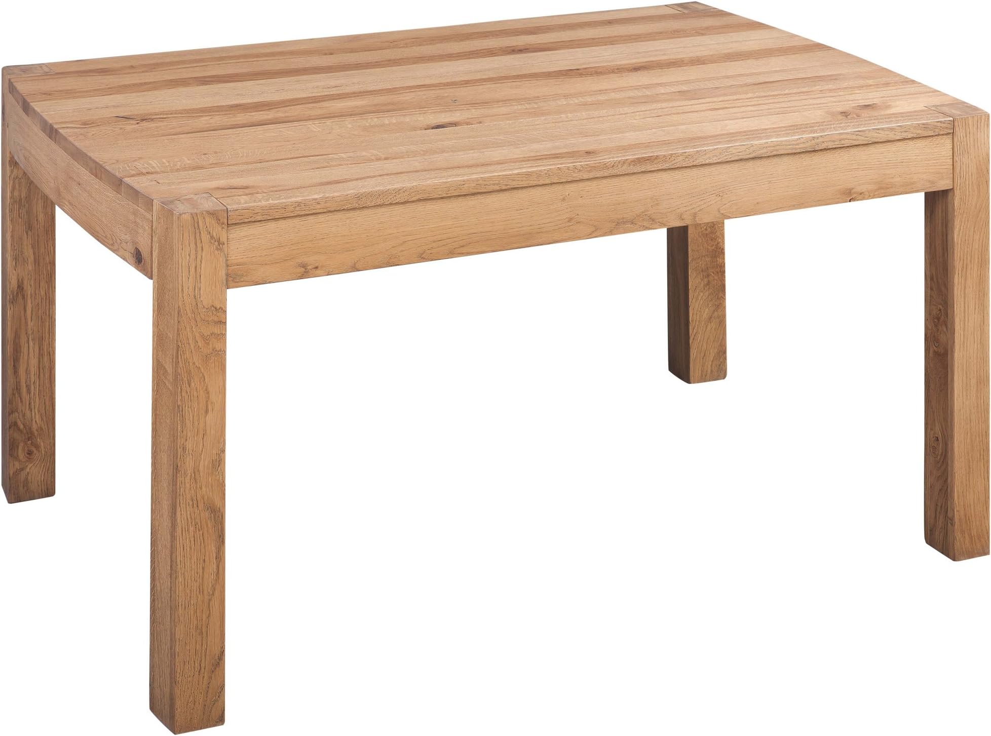Coleford Distressed Oak Fixed Top Dining room Table Seating for 8 People | Rectangular Wooden Dining Table Furniture 180cm