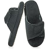 Dokela Women's Orthopedic Slippers with Arch Support Comfy Adjustable Memory Foam Open Toe House Slippers Bedroom Shoes for Plantar Fasciitis Indoor Outdoor