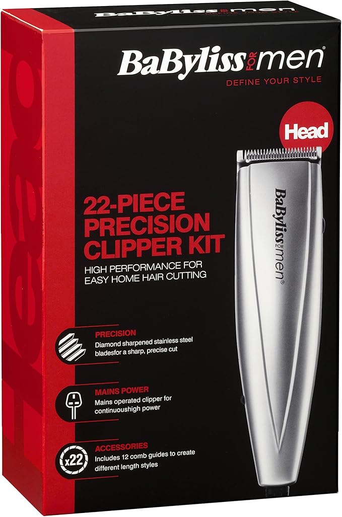 babyliss 7447bu mens mains operated clipper timmer pro hair cutting kit