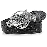 SANSTHS Cowboy Belts for Men Women Western Buckle