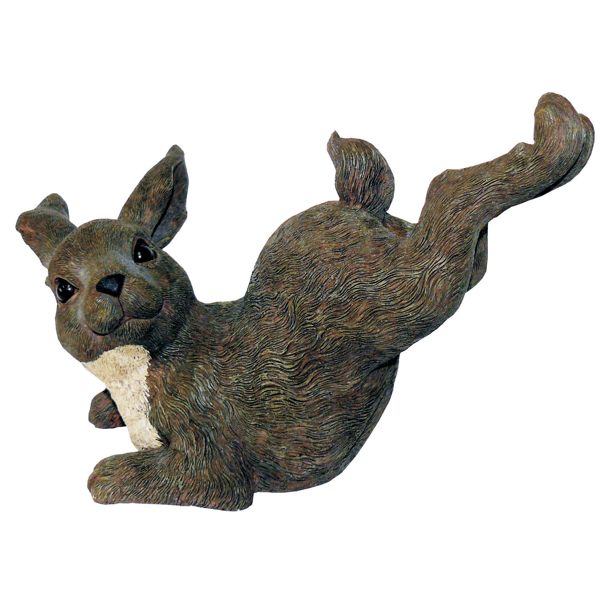 Bound S Brown Forest Statue by Michael Carr Designs - Outdoor Rabbit Figurine for gardens, patios and lawns (80007B)